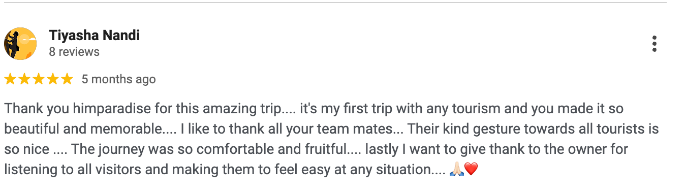 5 Star Google Review